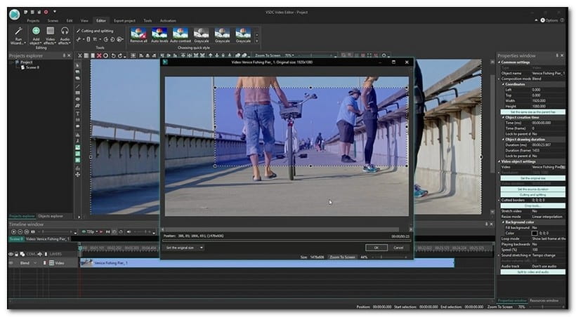 VSDC で動画をクロップする方法