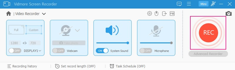 赤いRECボタンを押す