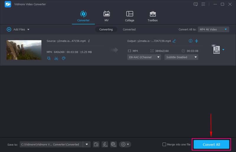 「変換」ボタンを押す