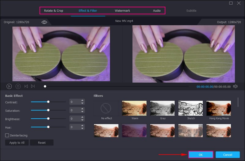 インポートしたファイルの上にある編集ボタンをクリック