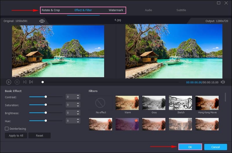 作品を編集するにはワンドボタンをクリック