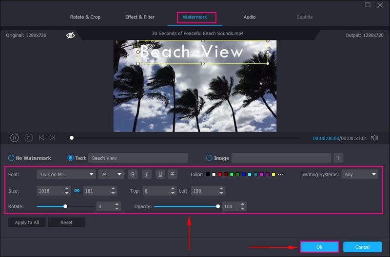 魔法の杖（Wand）または編集（Edit）ボタンをクリック