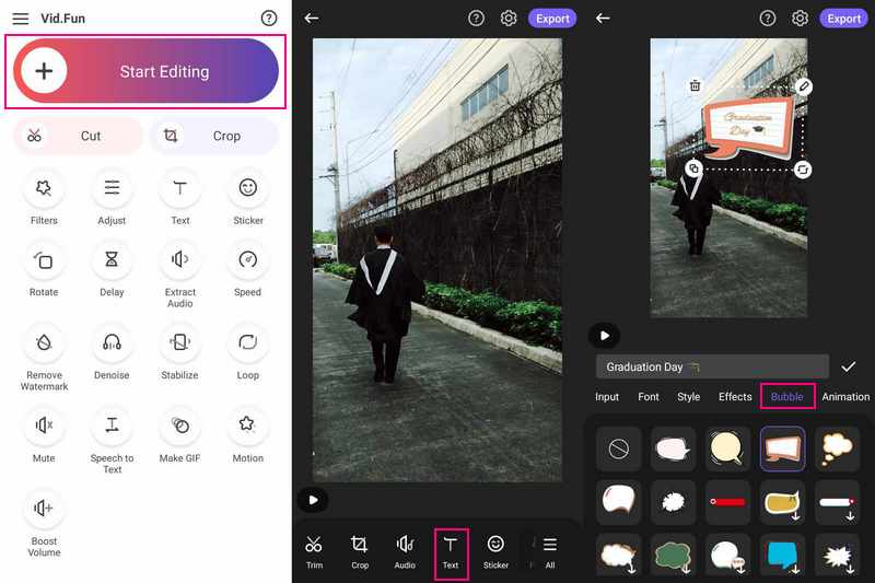 スマホで動画に吹き出しテキストを追加する方法