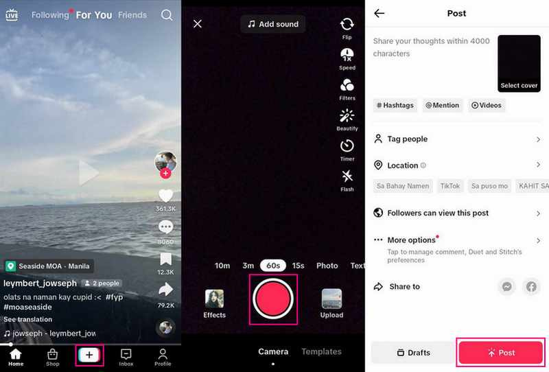 TikTok動画の撮影と作り方 