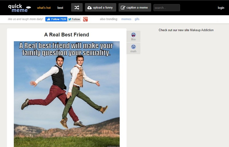 Quickmeme ミームジェネレーター（オンライン）