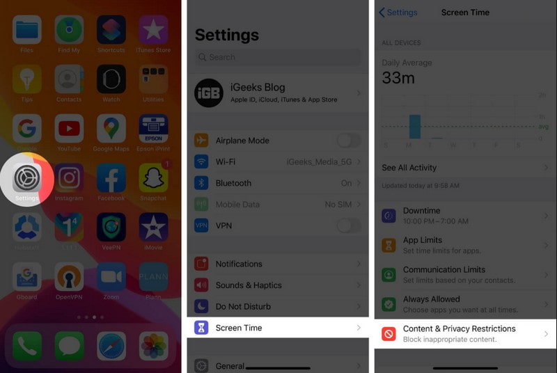 CarPlay機能をオフにする