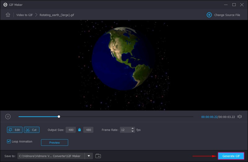 Click the Generate GIF