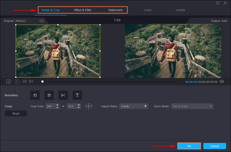 魔法の杖ボタンをクリック