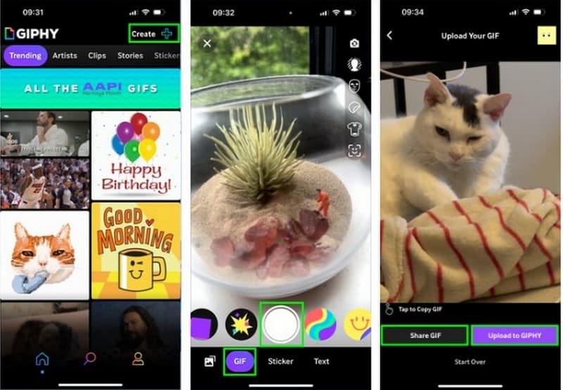 GIF を作成できる Giphy アプリ