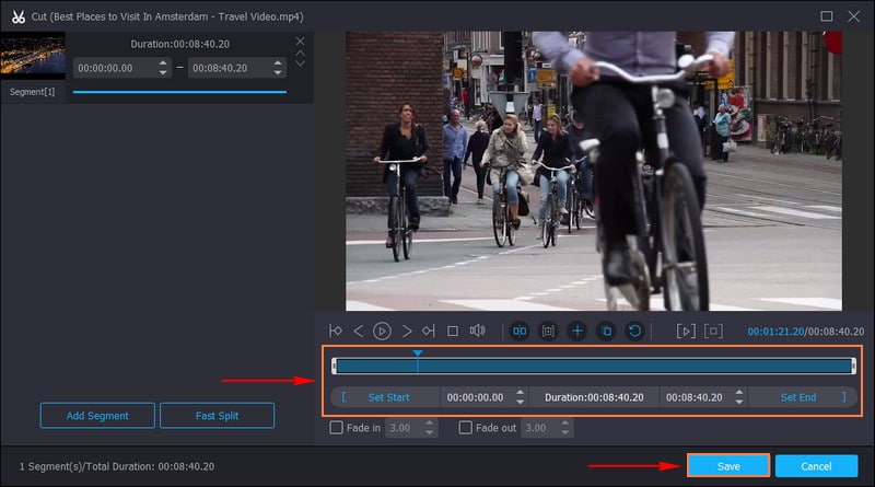 Trimボタンへ進む