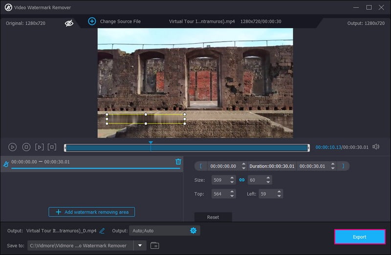 「書き出し」ボタンを押す