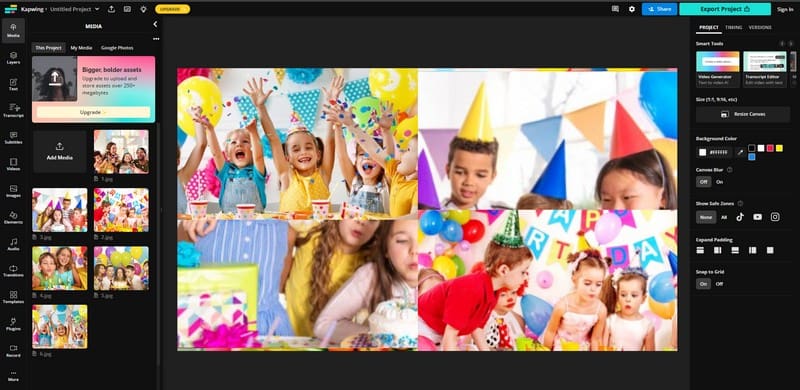 Kapwing ビデオモンタージュメーカー