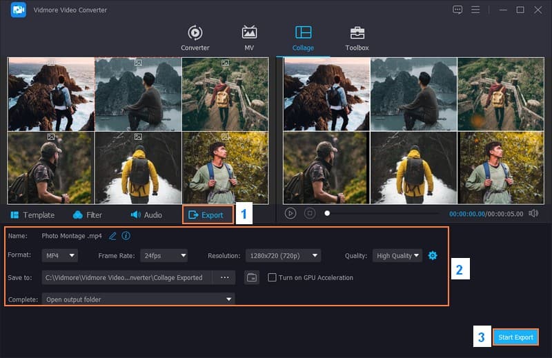 フォトモンタージュを保存