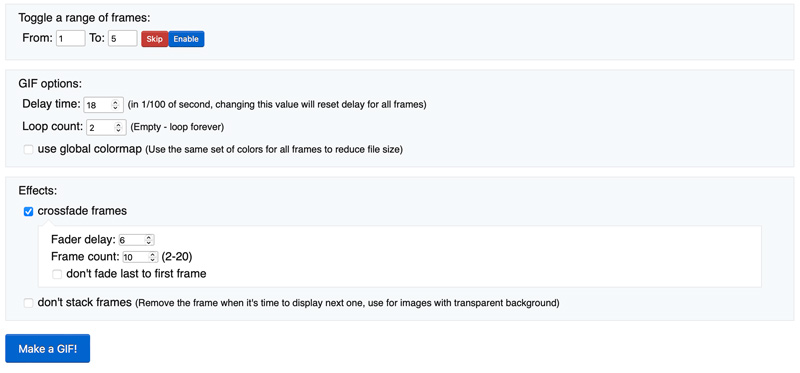 オンラインで GIF を結合 EZGIF