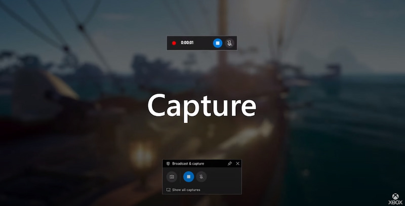 Xbox Game Bar で録画を開始する