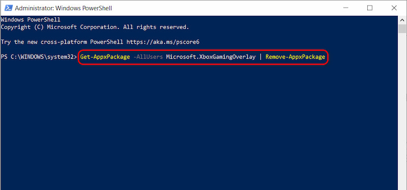 Windows PowerShell にコマンドを入力する