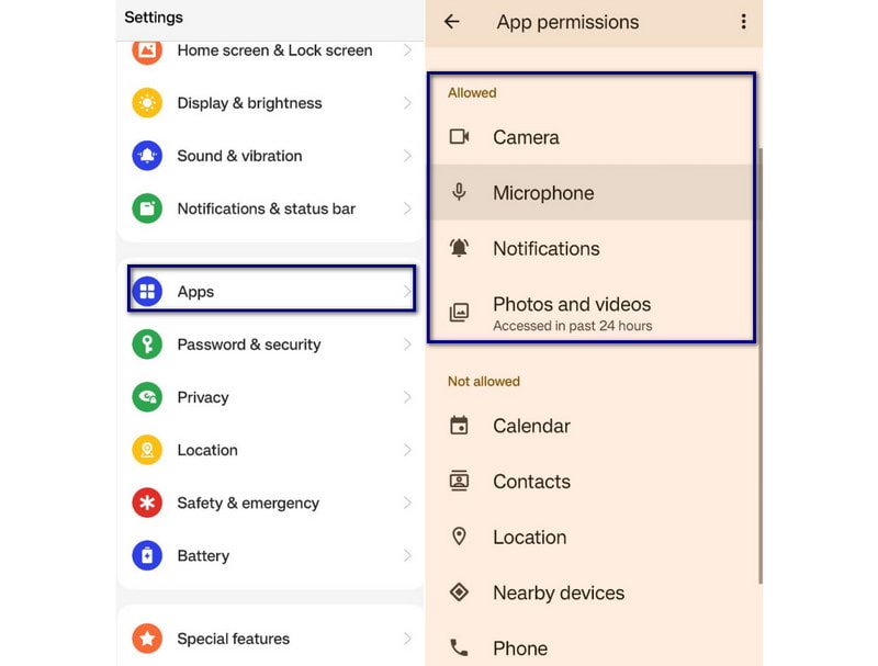 Androidでの権限許可