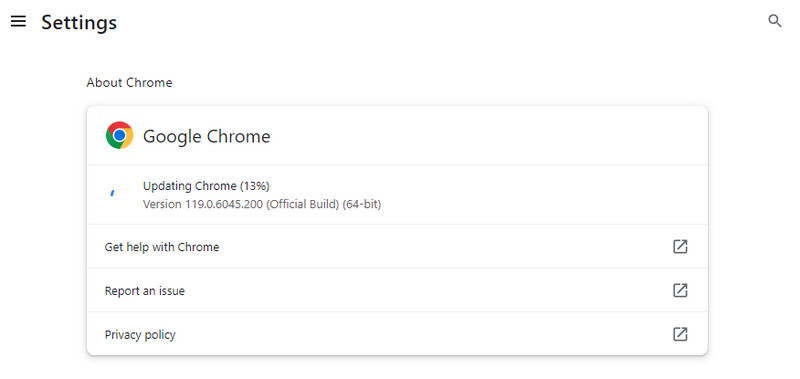 ブラウザを更新
