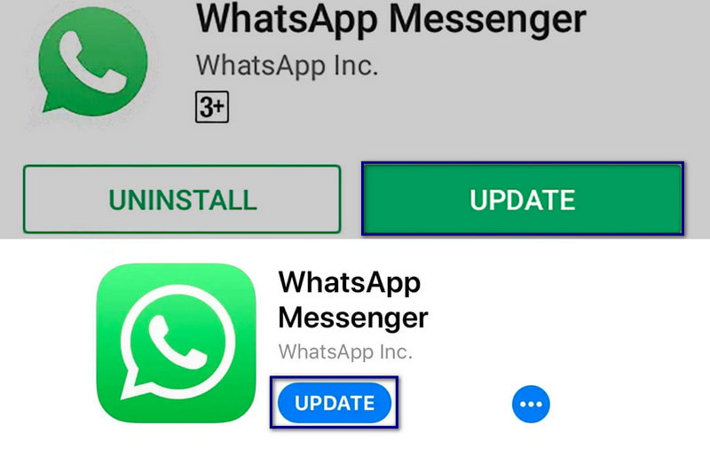 WhatsAppをiOSとAndroidでアップデート