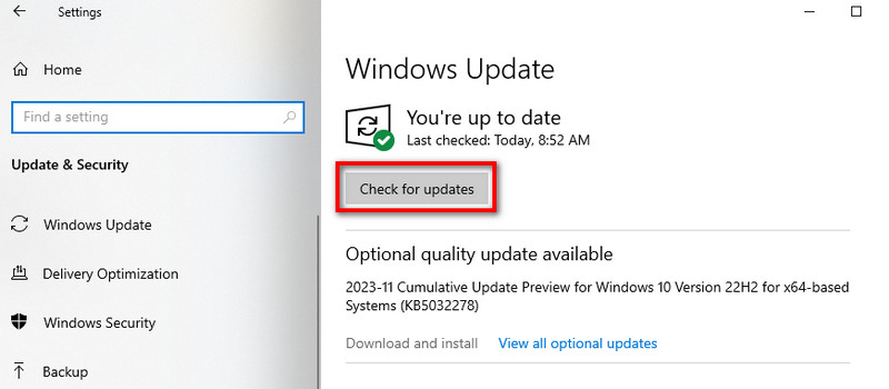 Windowsを更新する