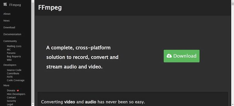 FFmpegをインストール