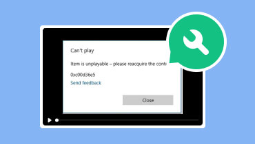 0XC00D36E5「再生できません」エラーを修復