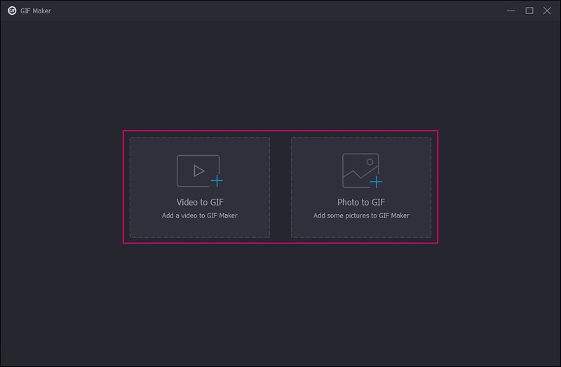Video to GIF または Photo to GIF を選択