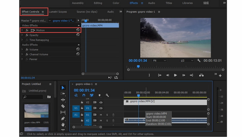 Adobe Premiere Pro 動画を反転