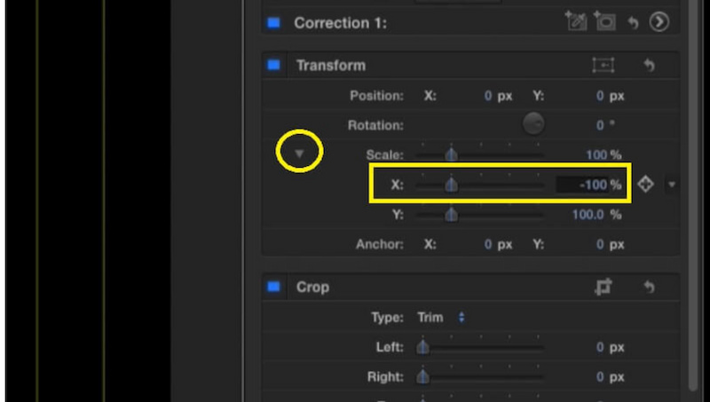 Final Cut Pro タイムラインでのビデオ回転