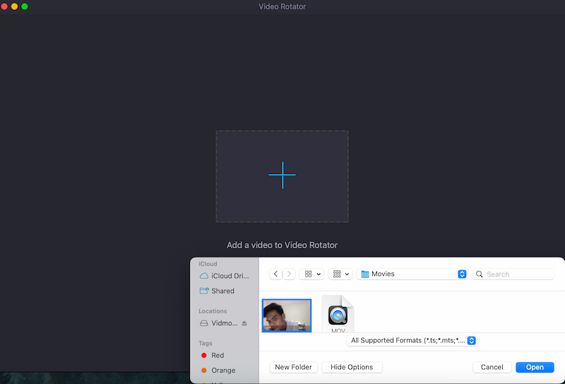 Vidmore Video Converter 追加ボタン ファイルを開く