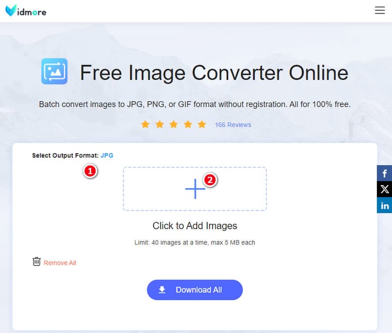 EPS JPG Vidmore アップロード