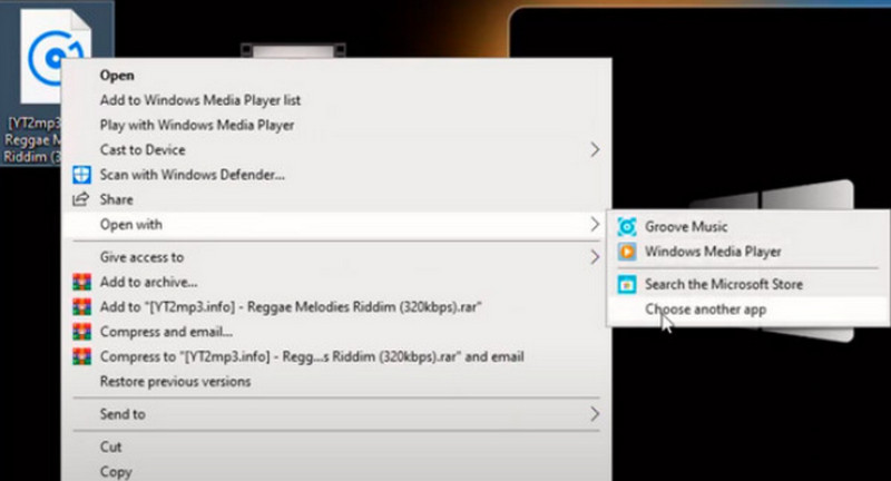 Media Player Classic インストール 右クリックメニュー「プログラムから開く」