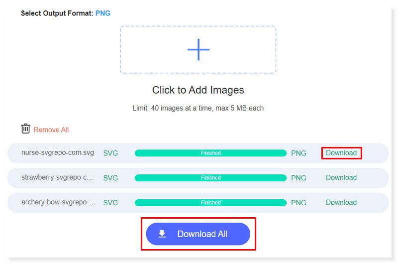 Vidmore Online すべてのファイルをダウンロード