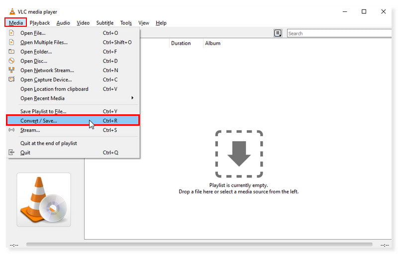 VLC プレーヤー メディアを変換