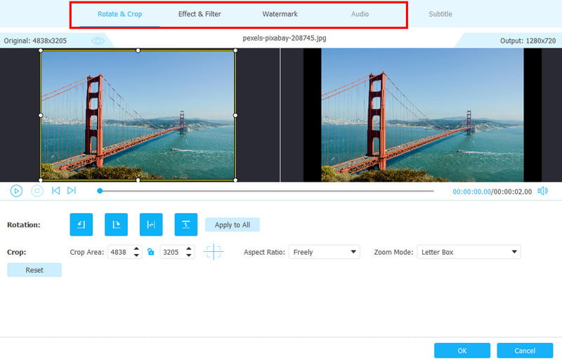 編集ツールウィンドウ