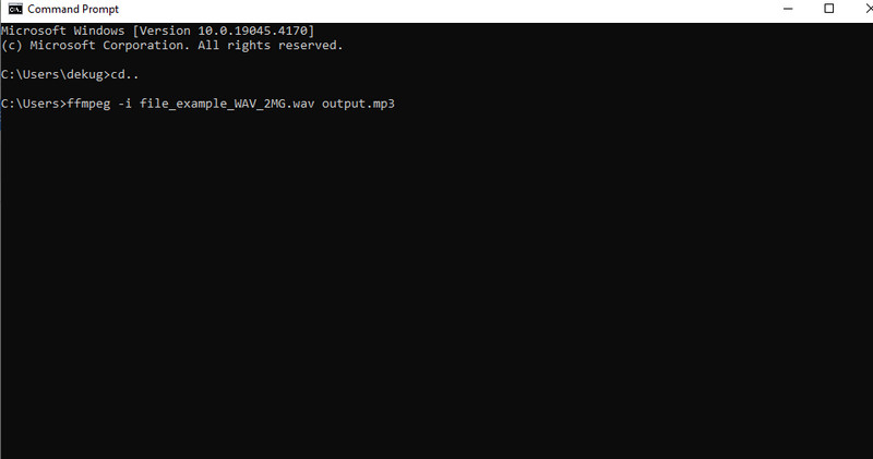 FFMPEGプロンプトを入力