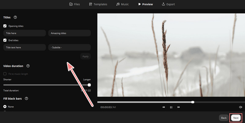 プレビューして「次へ」をクリック