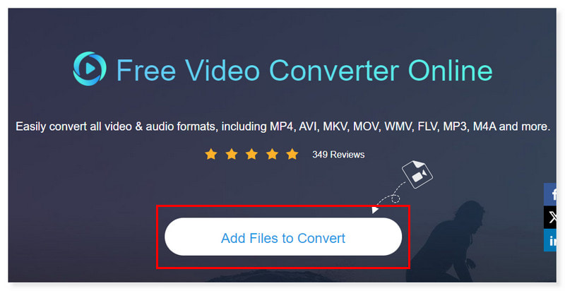 Vidmore Online Converter ファイル追加