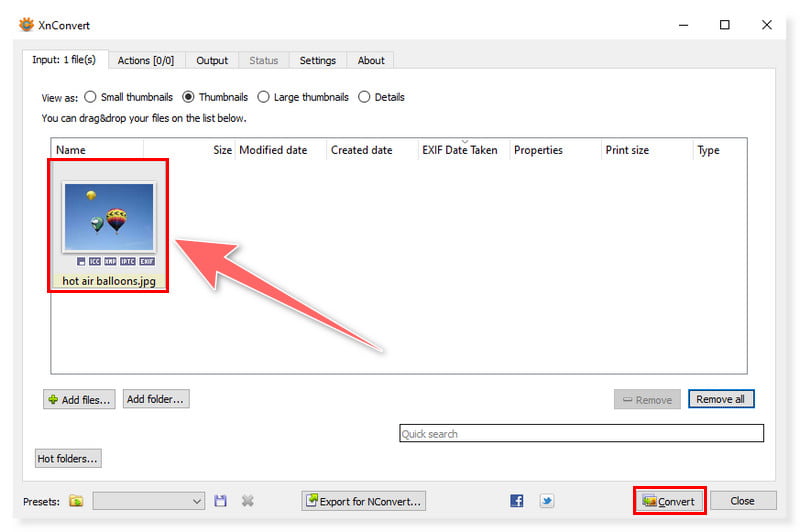 XnConvert JPGコンバーター