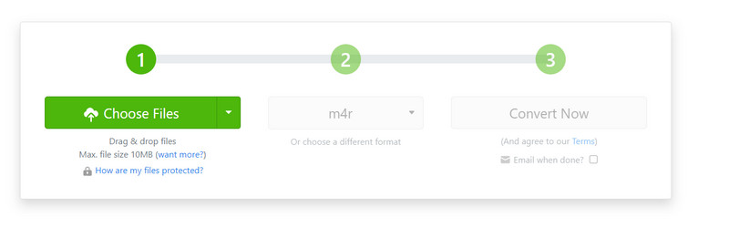 Zamzar アップロード
