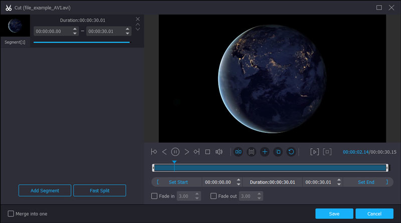 AVIファイルをカット