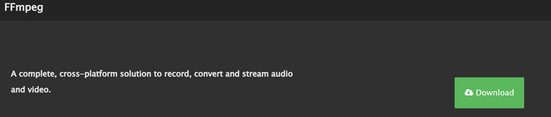 FFmpegをインストール