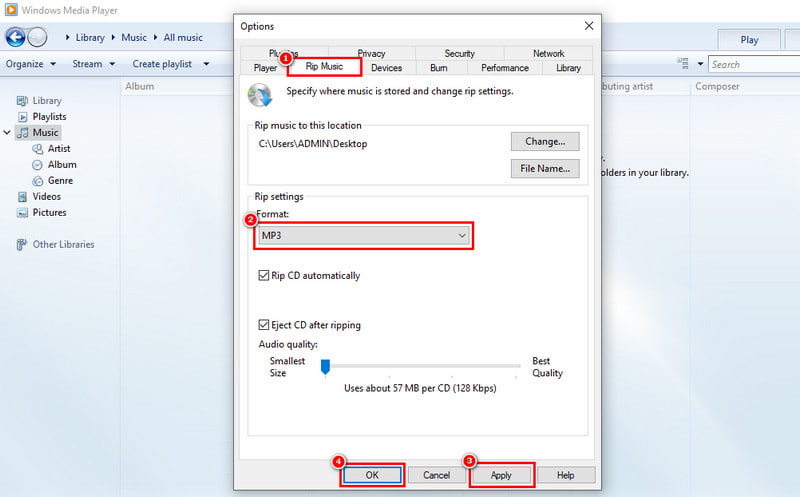 音楽をMP3にリッピング