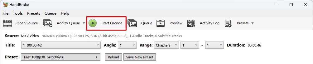 エンコードを開始