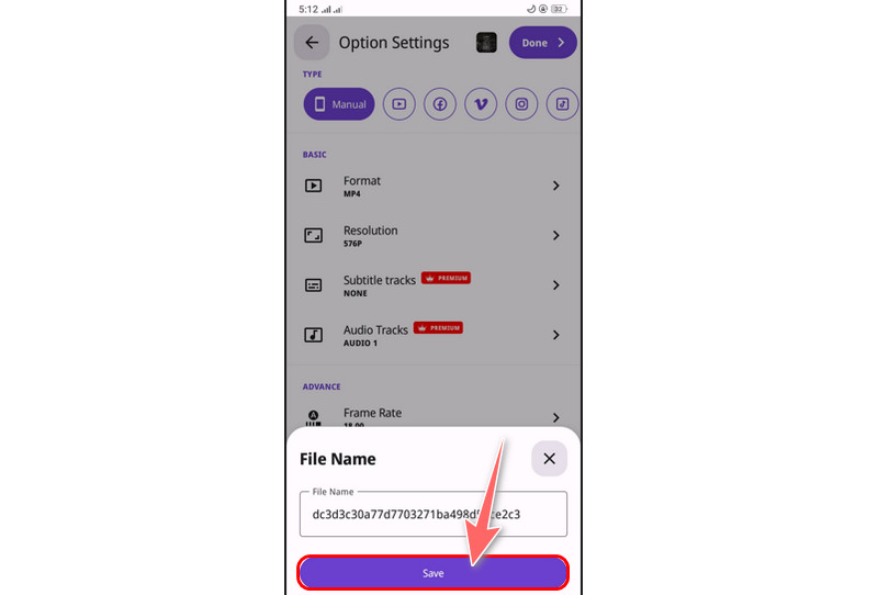 Vidsoftlab 変換したファイルを保存