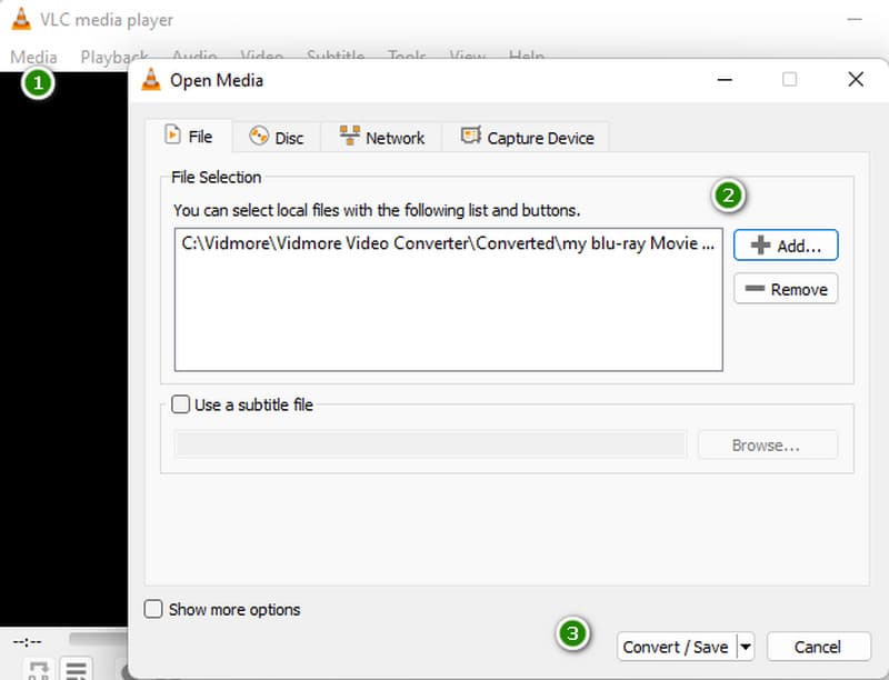AVIからMP4 VLC ファイルをアップロード