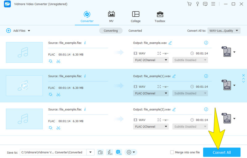FLAC WAV Vidmore デコード
