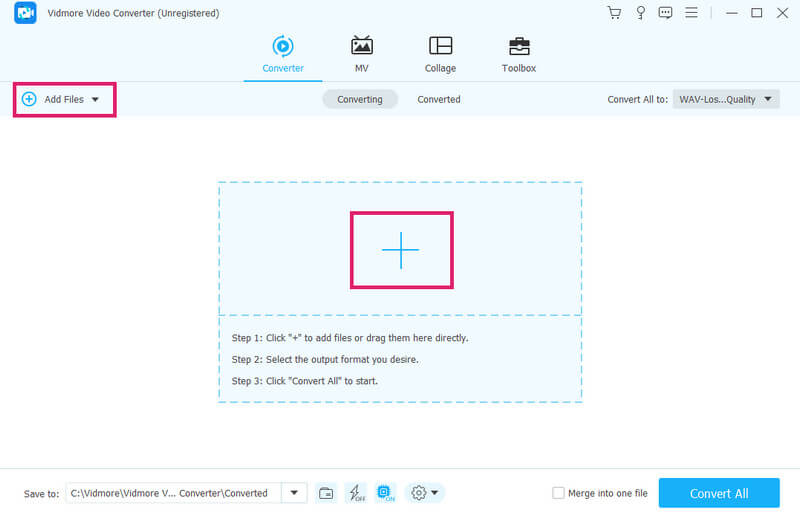 MOV AVI Vidmore ファイルを追加