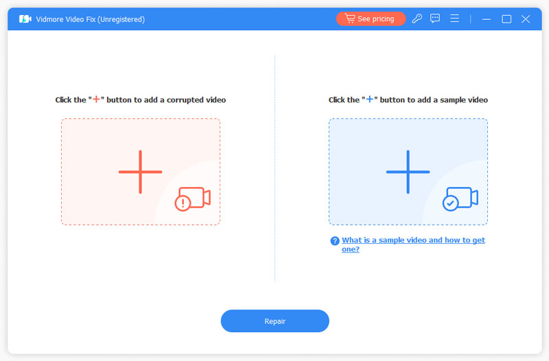 Vidmore Video Fix に動画を追加