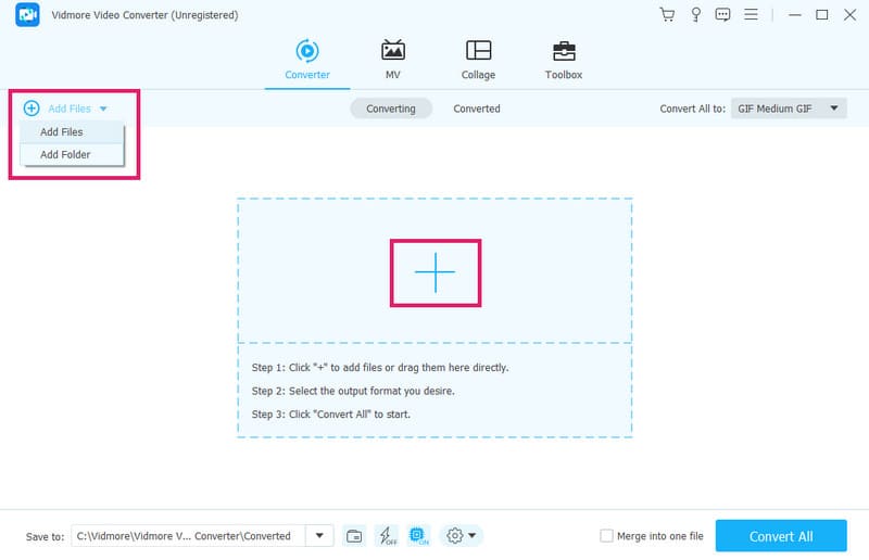FLAC MP4 Vidmore ファイルを追加